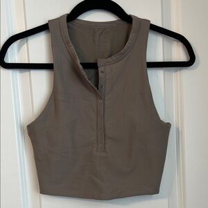 Abercrombie & Fitch Taupe Sleeveless Tank Top